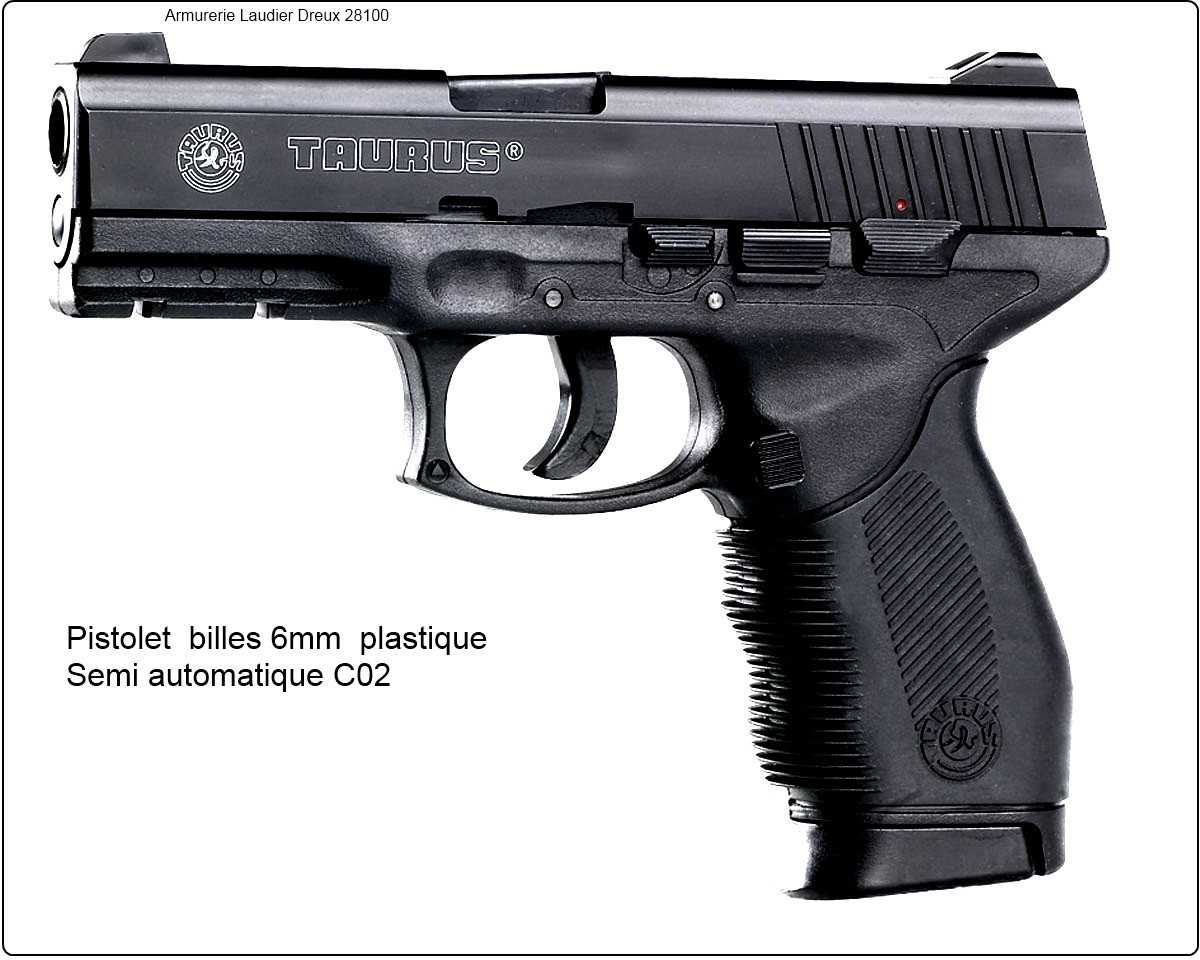 Pistolet TAURUS 24/7,6mm. C02 . Cybergun lourd."Promotion"Ref 12514.