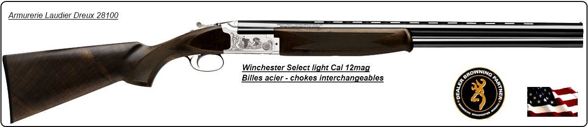 Superposé Winchester Select Light Calibre 12 mag-Canons 71 cm-Ref 13066