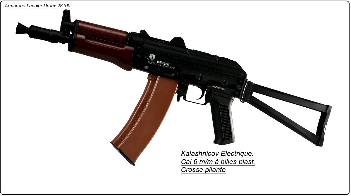 KALASHNIKOV AKS74U électrique, cal 6mm Cybergun."PROMOTION".Ref 13345