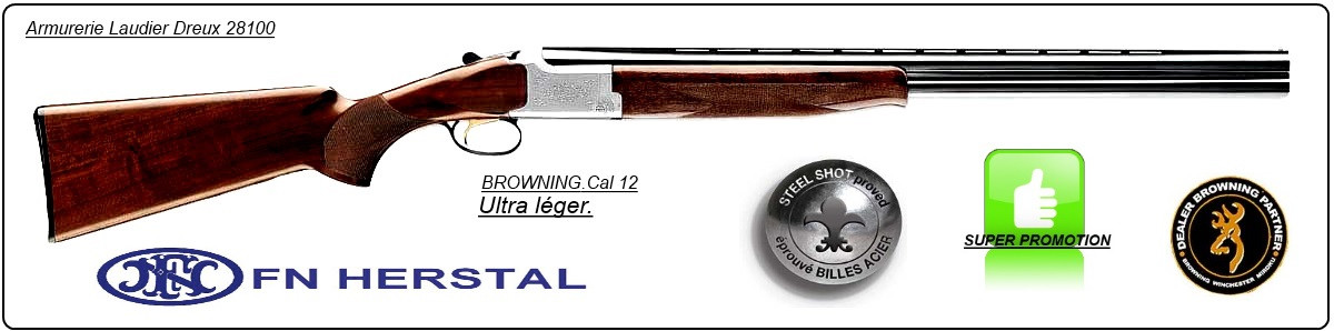 Superposé-Browning Citori-Calibre 12 mag Light-Canons de 71 cm- "Promotion"-Ref citori-16156