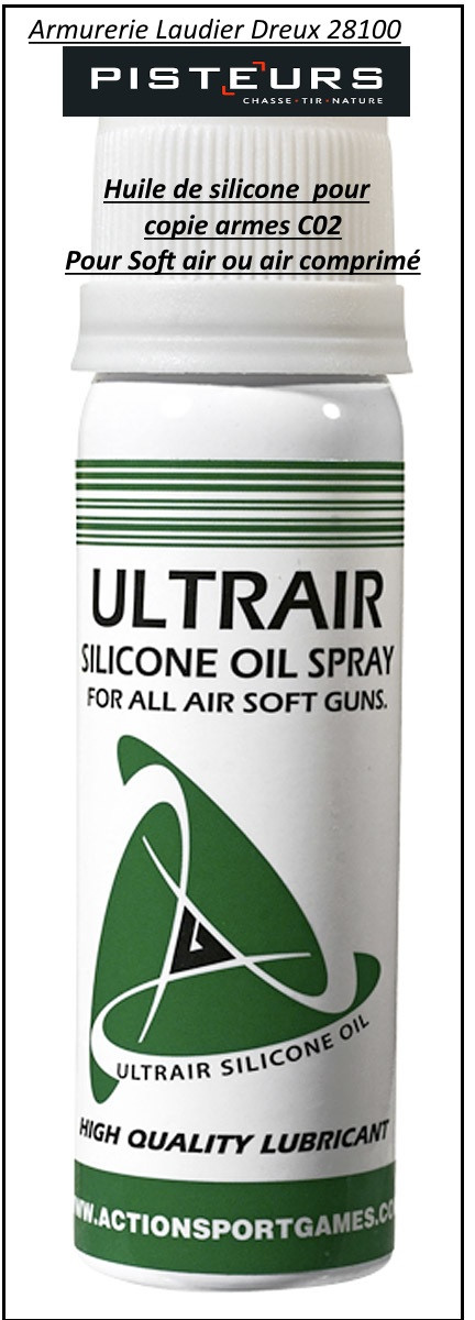 Bombe lubrifiant  silicone Pour toutes copies d'armes à Co2 -Air comprimé -ou Soft Air -ou Paint Ball-Ref 16205