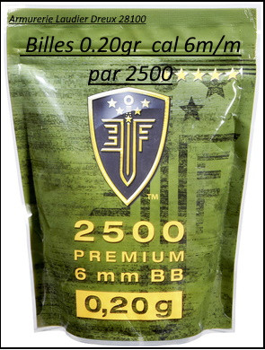 Billes 6 m/m soft air Elite Force premium 0,20g par 2500-Promotion-Ref 18601
