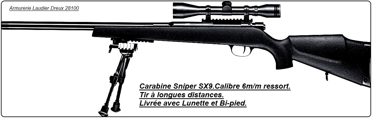 Carabine Umarex-TOKYO SOLDIER -SX9-Sniper -Cal 6m/m-Bi pied-Lunette-"Promotion "-Ref 18618