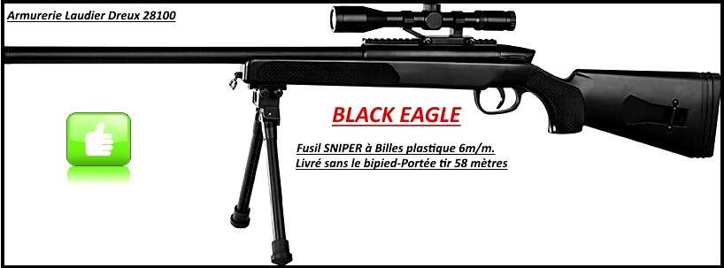 Fusil-sniper-Swiss Arms- à ressort- Cal. 6 mm-Ref 19754