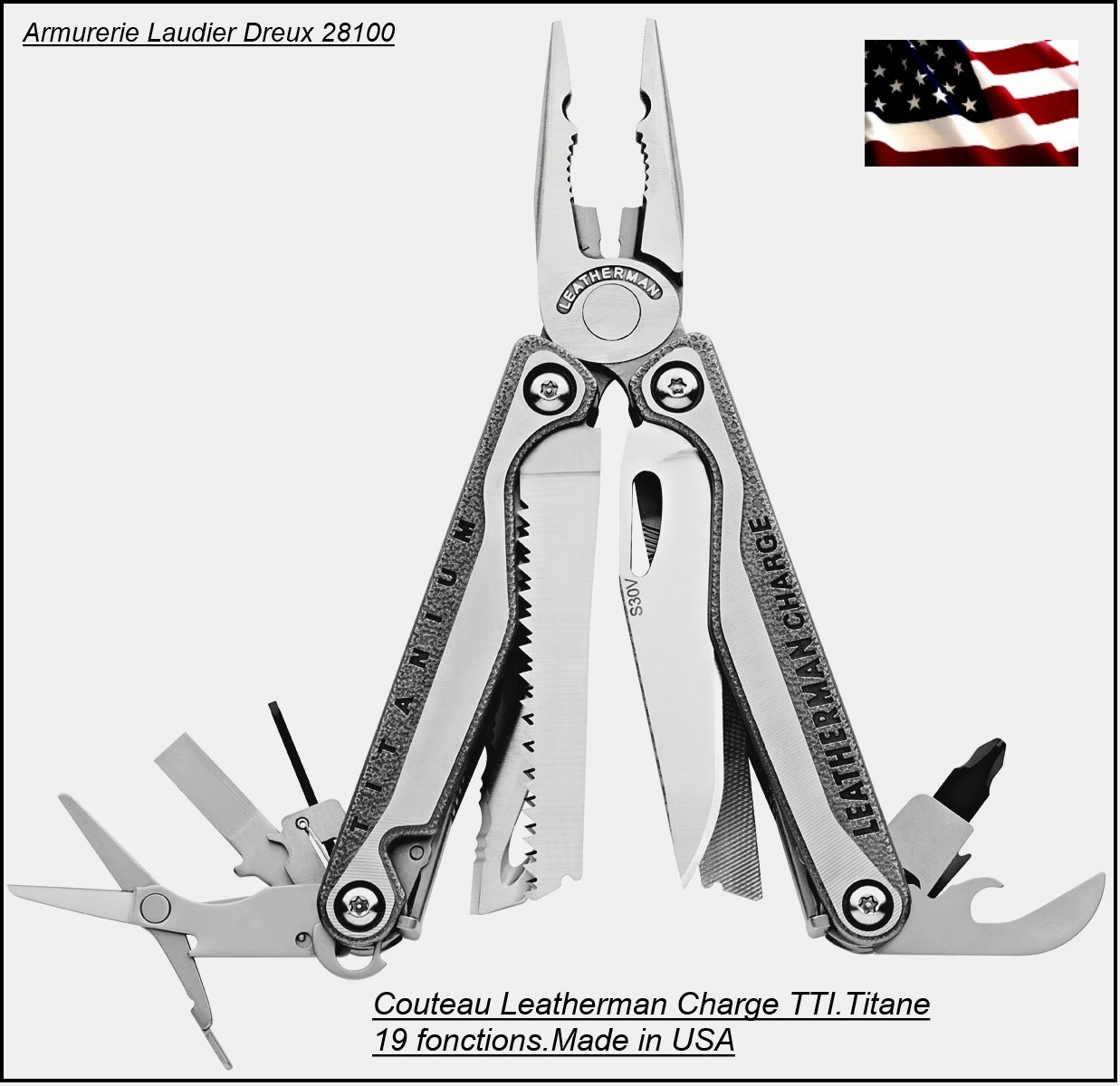 Couteau LEATHERMAN CHARGE TTI-Multi outils -Ref 19875-33474