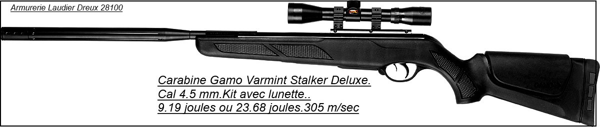 Carabine Gamo Varmint Stalker- Deluxe-- air comprimé--Cal 4.5mm -9.19 joules- "Promotion".Ref 20028