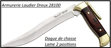 Dague-Chasse-pliante-Lame 20 cm- 2 positions-Promotion -Ref 21073