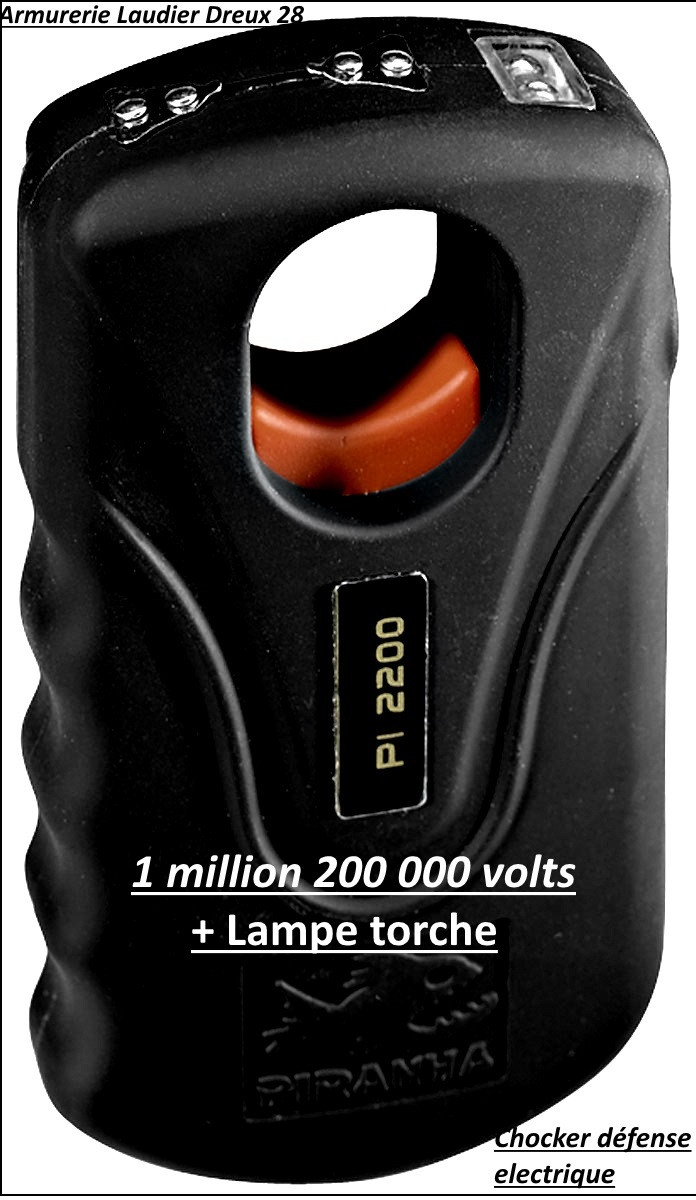 Appareil- défense électrique + Lampe torche- 1 millions 200 000 volts -PI 1200-"Promotion"-Ref 21095