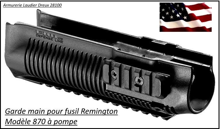 Garde main Remington pompe 870  polymère 3 rails picatinny -Ref 22075