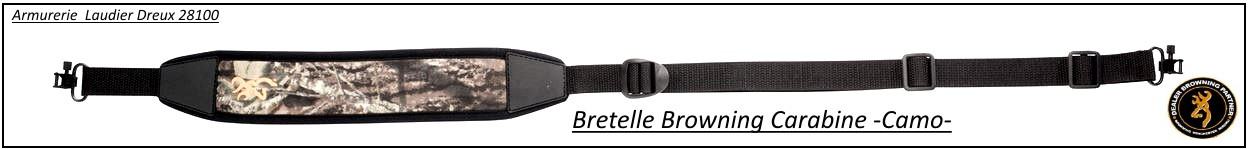 Bretelle-Browning- Carabine -Camo-Néoprène 6 mm-Ref 22742-27348