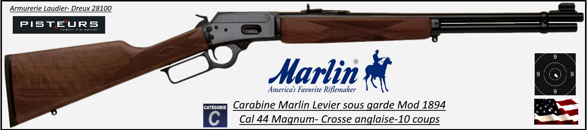 Carabine MARLIN 1894 Calibre 44 magnum Bronzée U.S.A-11 coups-Promotion-Ref 45952