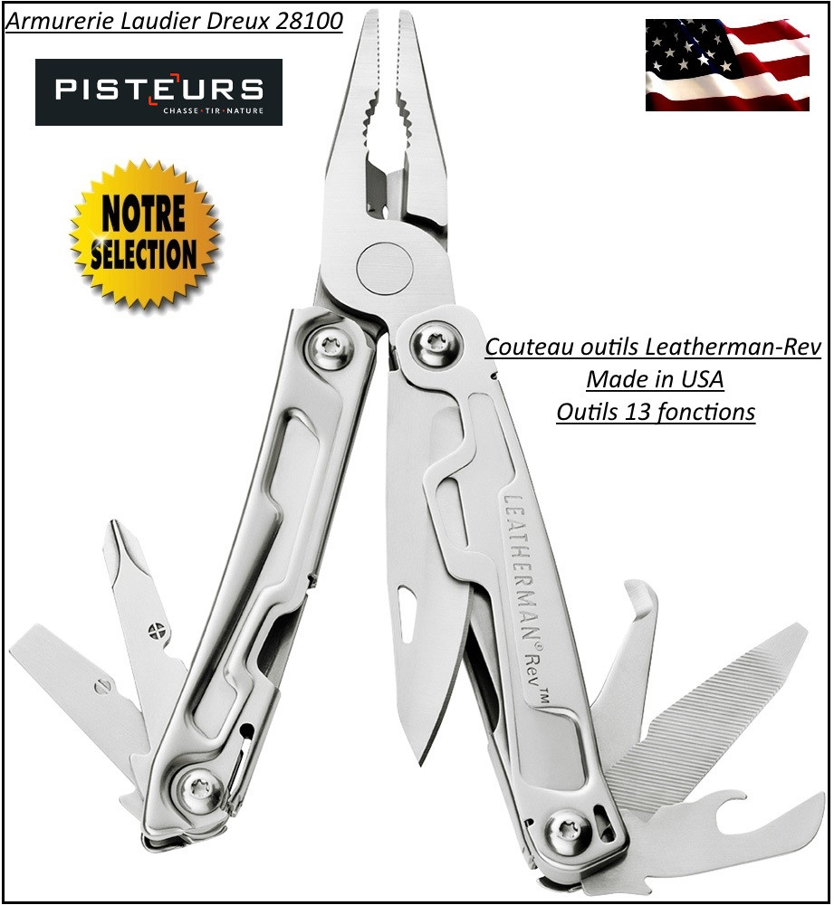 Couteau LEATHERMAN REV USA 13 OUTILS-Promotion-Ref 24894