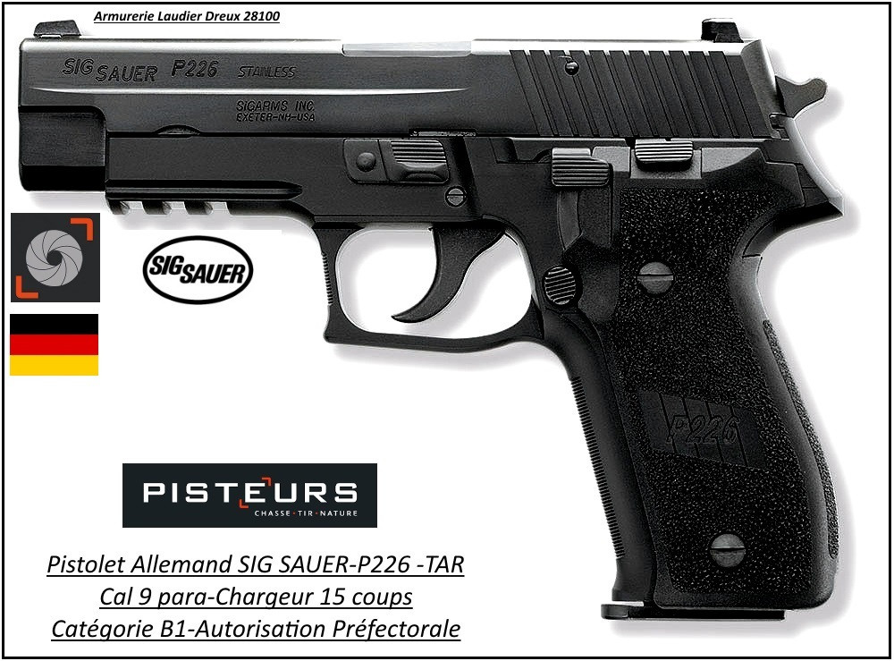pistolet-sig-sauer-p-226-tar-calibre-9-para-semi-automatique-cat-gorie