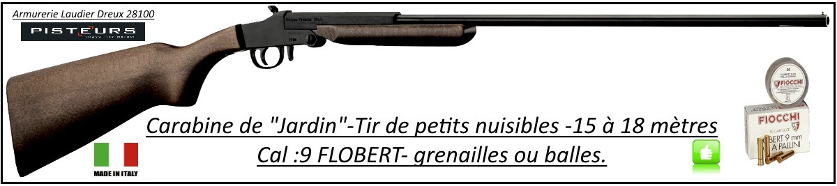 Carabine-Calibre 9 m/m-Flobert- jardin -Little Badger-un coup-Pliante-Ref 29439