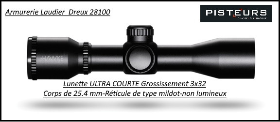 Lunette Hawke Optics XB 3x32 Réticule XB MAP ULTRA COURTE-Promotion-Ref 29588