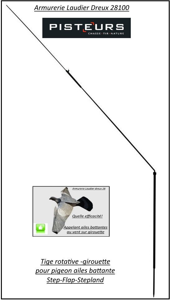Tige rotative girouette Super Flap pour pigeon-ailes battantes-Ref 29627