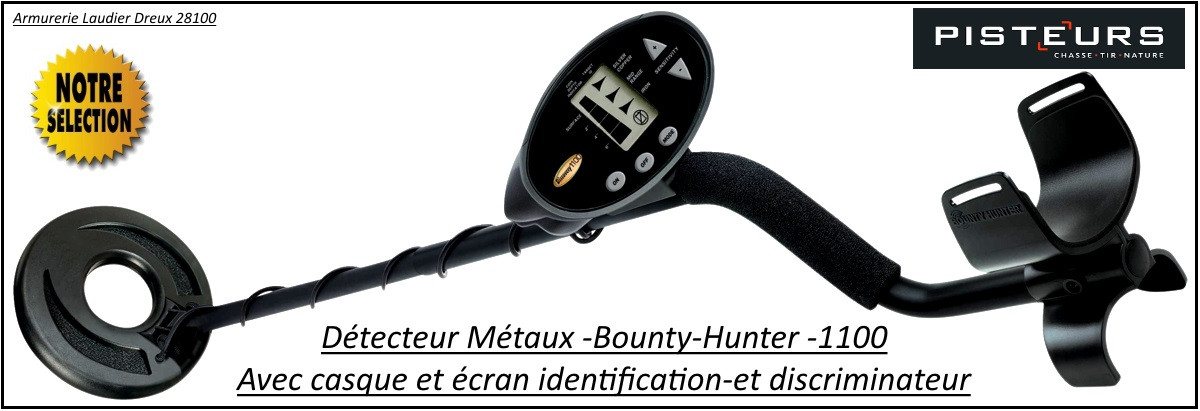 Détecteur métaux BOUNTY HUNTER discovery 1100-avec-casque-Ref 30924