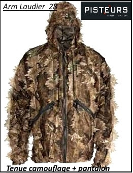 Tenue-camouflage-Comprenant- une veste et un pantalon +capuche-Promotion-Ref 13680-33191