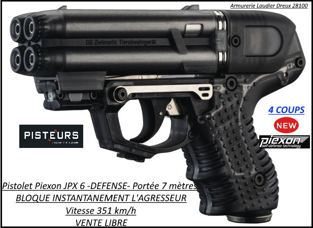 Pistolet de défense Piexon JPX4 avec visée laser pro