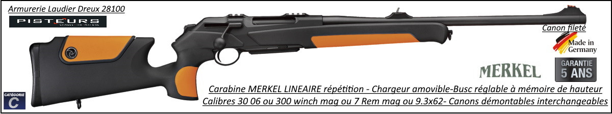  Carabine Merkel RX Helix Speedster Linéaire Calibre 300 winch mag-Canon fileté Busc réglable-Promotion-Ref 35576