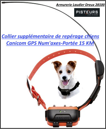 Collier Canicom GPS Supplémentaire de suivi et repérage de chiens Num'Axes-Promotion-Ref 38368