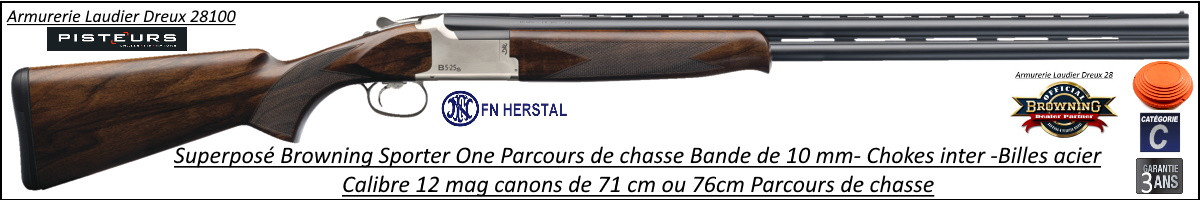 Superposé Browning B 525 Sporter ONE Parcours de chasse Calibre 12 mag Canons 71 cm-Promotion-Ref 42862