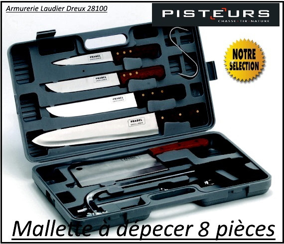 Mallette  couteaux à dépecer en Kit complète 8 pièces-Promotion-Ref 14358-600002