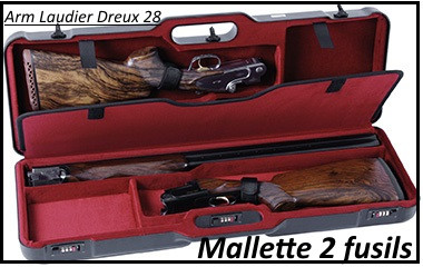 Mallette- 2 fusils-entiers -pour-superposé-ou-juxtaposé --Ref 7368