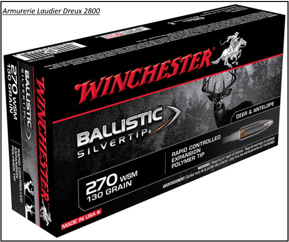 Cartouches Winchester  22 - 250 REM (boites de 20).Super X ou Suprème Ballistic Silvertip."Promotions".