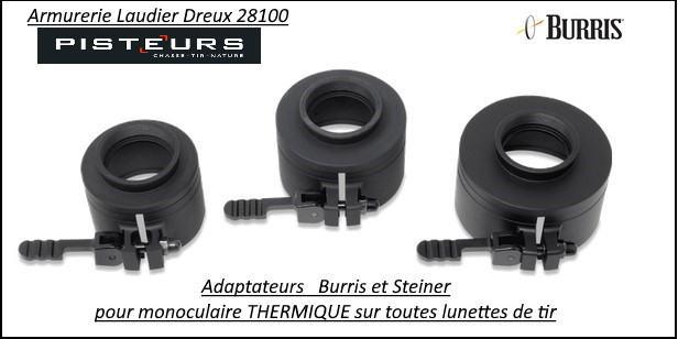 Adaptateurs Burris smart Clip  lunette Monoculaire Thermique diamètre 24 à 64 mm