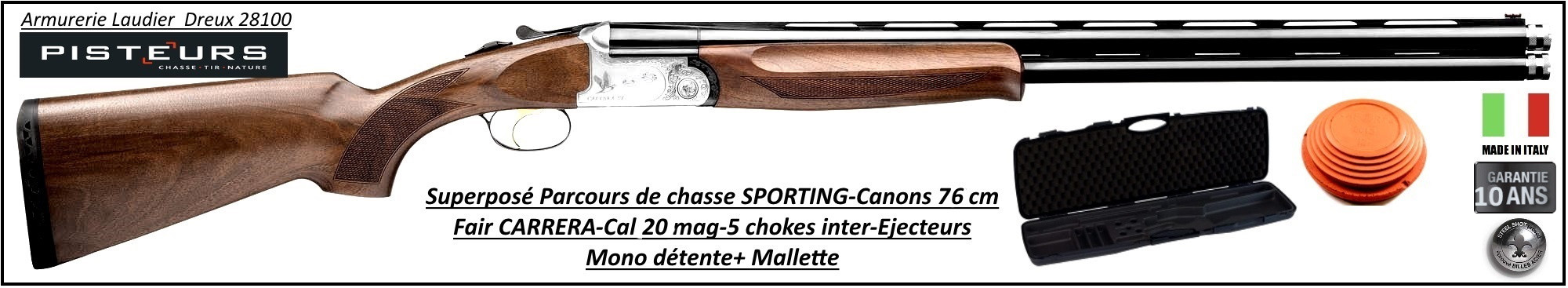 Superposé Fair Sporting Calibre 20 mag Canons 76 cm Parcours de chasse-Promotion-Ref DC48CI