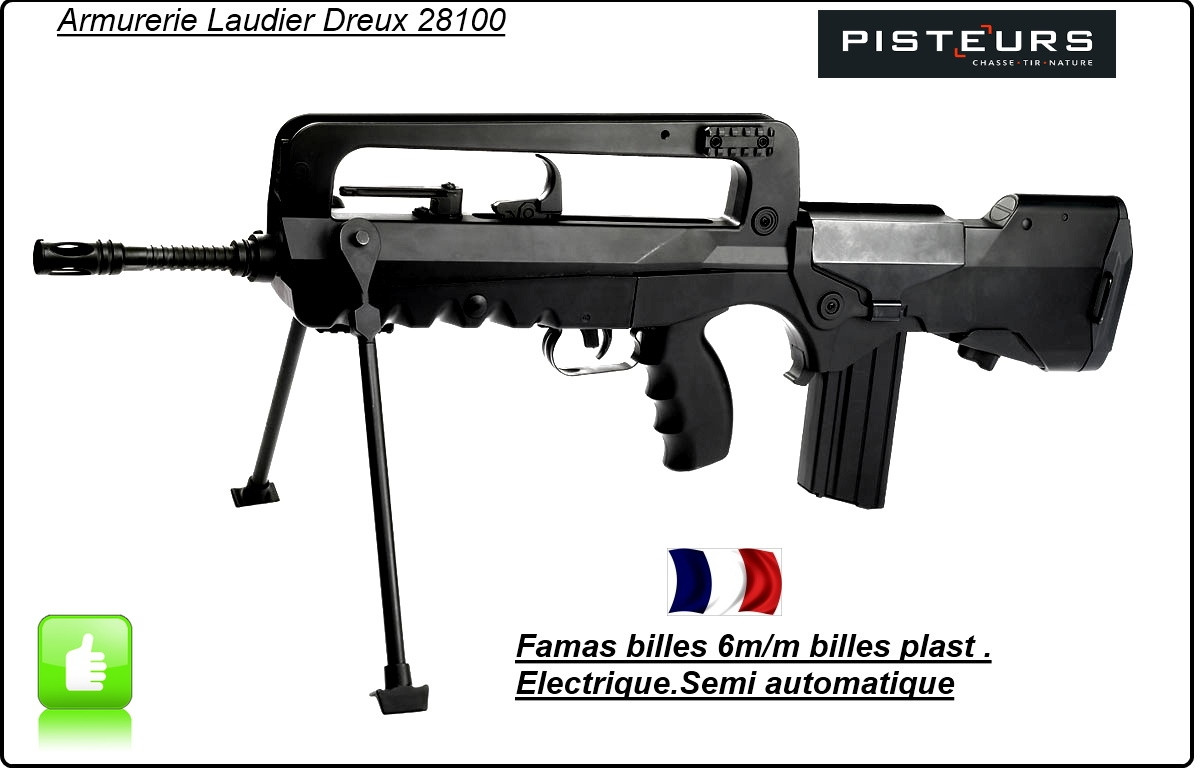 Fusil FAMAS Français  Assaut électrique Soft air Calibre 6 mm-Promotion-Ref 19757