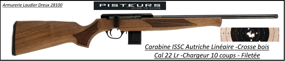 Carabine ISSC SPA Standard BOIS Autriche Répétition Linéaire-Cal 22 Lr-Promotion-Ref issc-896201