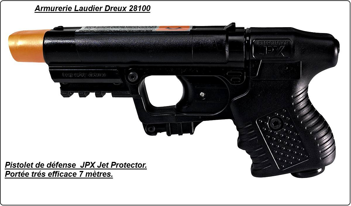 Pistolet défense Piexon Jpx Jet Protector 2 coups rechargeable-Ref 14277