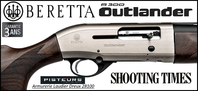Fusil Beretta A 300 Outlander Silver Calibre 12 magnum semi automatique 3 coups Crosse  noyer-3 Mobilchokes-Canon 76 cm-Promotion-Ref 31300196