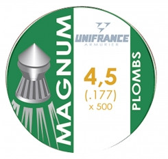 Plombs air comprimé Calibre 4.5mm précision  PISTEURS UNIFRANCE par 500 têtes pointues-Ref 7634