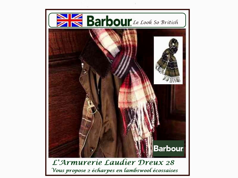 Echarpes Barbour.Lambswool. Carreaux fond Rouge/Navy."Promotion".Ref. Re 511