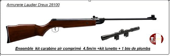 Carabine air comprimé. Calibre 4,5 mm-CA 310 Brand B2. + Lunette + 1 bte de plombs   -9.80 joules."Promotion".Ref 10292 E/A