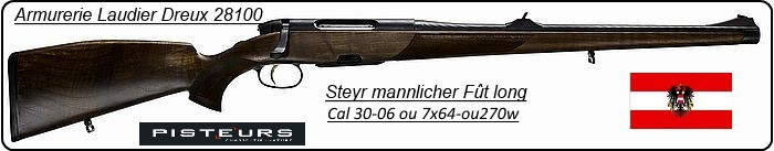 Carabines-Steyr Mannlicher-STUTZEN-SM12-Fût long-Répétition- Calibres 7x64 -ou 30-06-ou 270 winch -Promotions