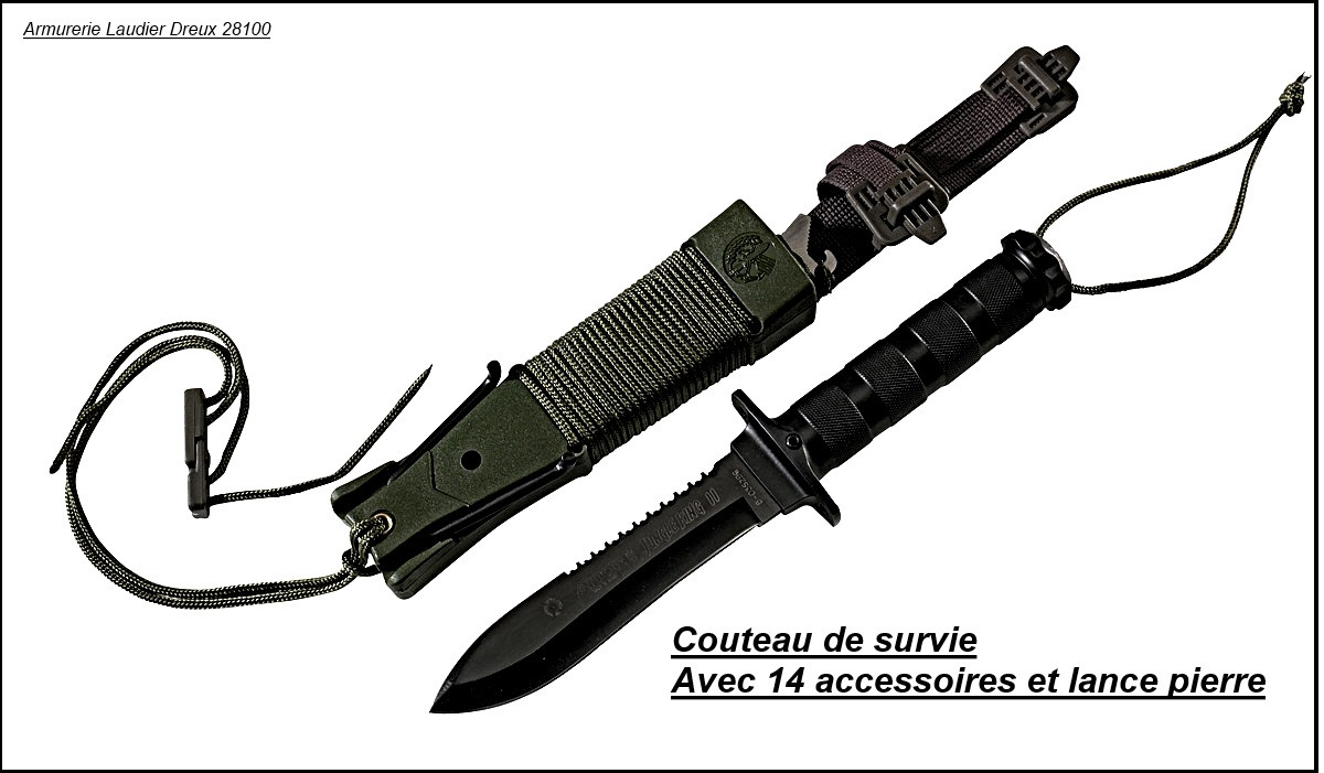 Couteau combat King II survie -Ref 17121-LC9156-ea