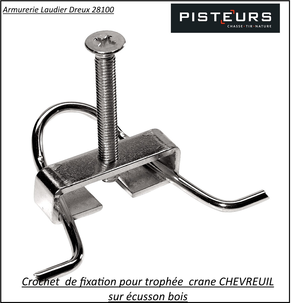 Crochet-chevreuil-fixation-pour-écusson-pour-Trophées-Ref 15816