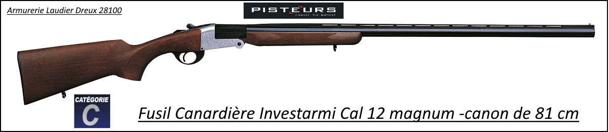 Fusil INVESTARM 80 LS-Cal 12mag-Canon 81 cm -Ref.484