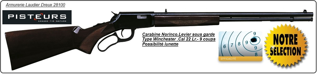 Carabine-NORINCO -JW21-Cal 22Lr- 9 coups- Levier de sous-garde-Ref 1985