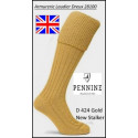 Chaussettes anglaises- Pennine-Knicker-D 424-New stalker- New gold-Tailles L ou  M 