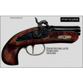 Pistolet- Derringer -Philadelphia- Cal. 45 Percussion-Poudre noire -Ref 14430