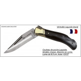 Couteau-LAGUIOLE-David-G-Artisan Français-de poche-Manche Corne-Lame 9,5 cm-Ref 15504