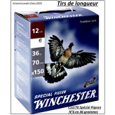Cartouches-Winchester-Spécial pigeon-Cal 12/70-Plomb N°6 en 36 gr-Pack de 150 cartouches-Ref 15910