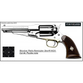 Révolver PIETTA poudre noire 1858 Remington SHERIFF'S INOX Calibre 44-Promotion-Ref 16637