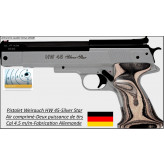 Pistolet Weihrauch HW-45 Silver Star Calibre 4,5m/m Air Pré comprimé-Promotion-Ref 18787