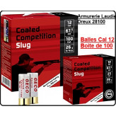 Balles GECO Calibre 12  Red 28 gr Boite de 100- Coated- Compétition Slug -Ref 20672